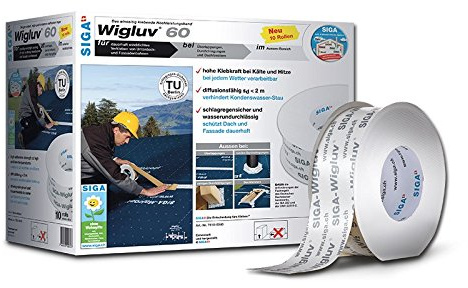 Siga Wigluv 60 Hochleistungs-Klebeband Dichtband 40m Fassadenbahnen