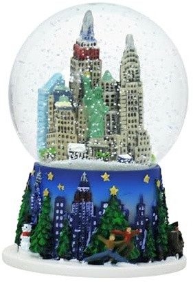 Mini-Schneekugel New York City und Rockefeller Center Skyline NYC, 6,3 cm