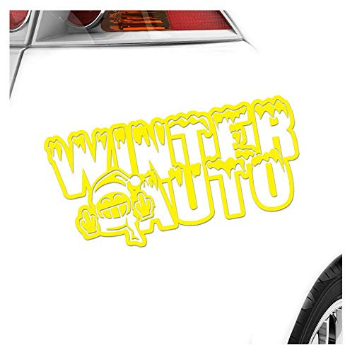 Kiwistar - Autoaufkleber - Winterauto Schnee EIS Heckscheibenaufkleber - Aufkleber Auto Kfz Fahrrad, LKW, Truck Mofa
