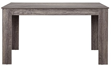 [en.casa] Table de Salle à Manger Nora Chêne Robuste Brun Foncé 140 x 90cm