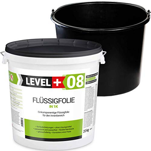 Sealing Set 20 kg Liquid Film + Mortar Bucket PVC 20 L Shower Bathroom Kitchen Sealant Sealing Film SET403