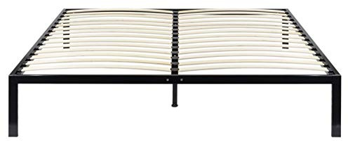 i-flair Metallbett i-Base 180x200 cm, stabiles Bettgestell mit Stauraum, 30,5 cm Höhe, geeignet für Saugroboter