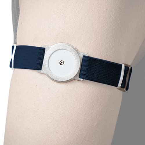 DiaBrothers® Fascia di fissaggio per Freestyle Libre 2 sensore-Impermeabile e flessibile-Tenuta sicura e protezione-Bracciale regolabile-Supporto:trasparente-Bracciale:blu scuro-Taglia:S (15-25 cm)