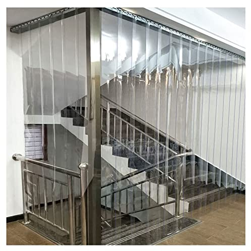 SYFXZZDS PVC Strip Curtain Weatherproof PVC Vertical Blinds Slat Curtain Easy Install for Supermarkets, Warehouses, Factory (Size : 135x260cm/53.15x102.36in)