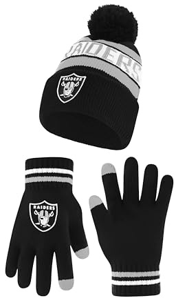 Ultra Game NFL Offizielle superweiche Wintermütze für Erwachsene, Strickmütze mit warmen Touchscreen-Handschuhen