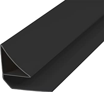 NRG 5mm Coving Trim Bathroom Wall Panel Trims for PVC Ceiling Cladding Bathroom Wet Wall Panels 2.7m Long Black