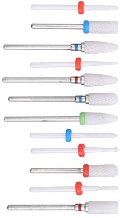 Fresa in Ceramica da 12 Pezzi, Yctze per Tagliare le Unghie Dispositivo Professionale per Punte per Unghie per Kit di Unghie Acriliche in Ceramica