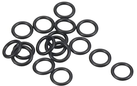 PATIKIL 100 Stück Dichtungsringe O-Ringe Gummidichtung 7mm AD 5mm ID 1mm Dicke Nitrilgummi Unterlegscheibe Dichtungssatz Gummischeiben für Auto Klimaanlage Wasserhahn Rohr Schwarz