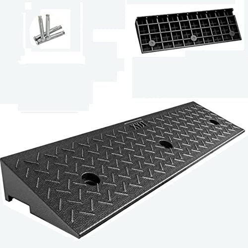 DIBAKO Türschwellenrampe Gummi Schwellenbrücke Bordsteinrampe 11cm Hoch Bordsteinkanten-Rampe Schwerlast Schwellenrampe Auffahrkeile Für Auto Garage (Size : 100 * 25 * 4cm)