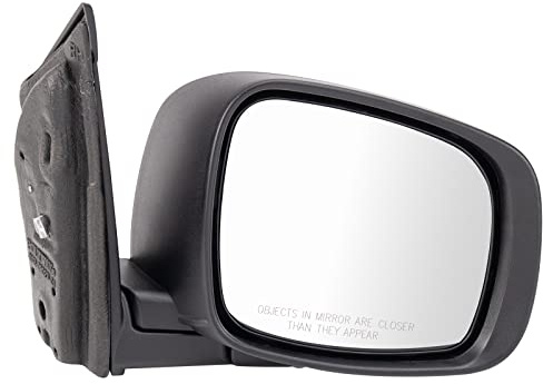 TRQ Passenger Side Manual Mirror Textured Black fits 2008-2010 Dodge Grand Caravan Chrysler Town & Country