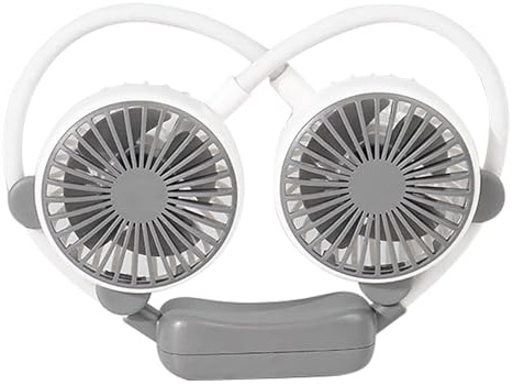 Dpofirs Ventilatore da Collo Portatile Ricaricabile, Raffreddamento Personale a Mano Libera (Bianco)