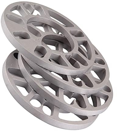 Distanziali per Ruote da 10 Mm Piastre di Spessori Set da 4 Pezzi per Il Fissaggio di 4 O 5 Ruote Accessori Universali per Ruote Auto in Metallo Anti-sfregamento