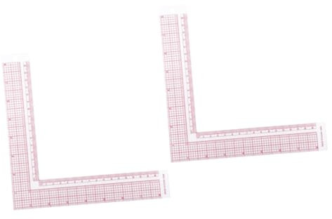 EXCEART 2 Stk Schneidelineal Französisches Kurvenlineal Nählehre Präzisionswerkzeuge Messlineale Nähen Französisches Kurvenwerkzeug Lederhandwerk Lineal Patchwork Maßband Quadrat Plastik