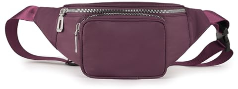 Hixingo 2024 Stylisch Bauchtasche für Damen und Herren, Hüfttasche Verstellbare Sport Groß Gürteltasche mit Reißverschluss für Outdoor Laufen Wandern Radfahren Gehen (28x15cm,Lila)