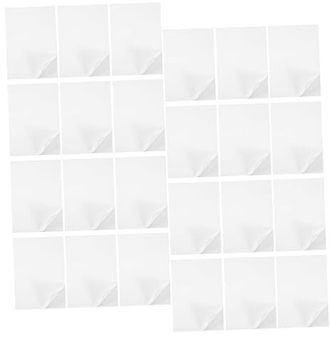 VILLCASE 100 Blatt Beschreibbares Blanko-etikettenpapier Für Druckeraufkleber Blanko-aufkleber Stumpfes Stark Haftendes Schreibpapier-set