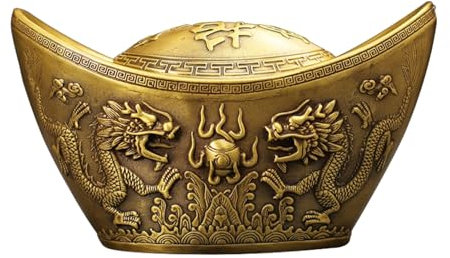 Goldene Kröte aus Bronze, zur Aufbewahrung von Geld, Barren aus Kupfer, für Zuhause, Wohnzimmer, Dekoration