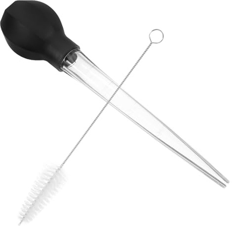 KICHOUSE Liquid Transfer Tools Turkey Baster Sprayer for Marinating Beef Steak Baster Bulb Rubber Pump Baking Liquid Measuring Dropper for Cooking
