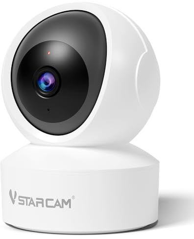 VSTARCAM Überwachungskamera Innen - 2K QHD, 360 Grad WLAN Indoor Hundekamera mit APP, Automatische Verfolgung, 2-Wege-Audio, Bewegungserkennung, Nachtsicht zu 9m, bis zu 256 GB lokaler Speicher