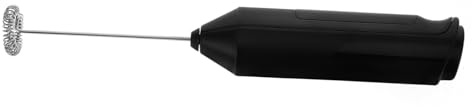 Hemobllo Mousseur à Lait Électrique Portable Sans Fil, Fouet Manuel Compact, Plastique Noir, Rapide Et Léger, Pour Café Cuisine, Appareil Multifonction Pratique