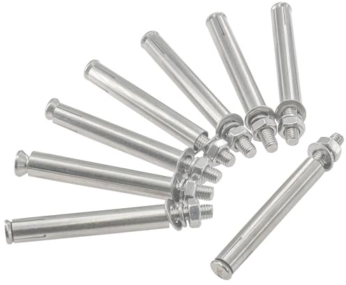 Lot de 8 boulons d'expansion en acier inoxydable 304 - Ancrages muraux et au sol robustes pour béton et brique (M8 × 100 mm)