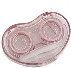 YZWHKJ Kontaktlinsenbehälter,Linsenbehälter 5 Stück transparente Kontaktlinsenbox Kontaktlinsenbehälter(Pink)