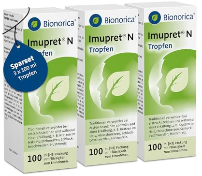 Imupret® N Tropfen im Sparset 3 x 100ml – können bei beginnender Erkältung die Erkältungserreger bekämpfen, die Erkältungsabwehr stärken und den Erkältungsverlauf mildern, mit 7-Pflanzenkombination