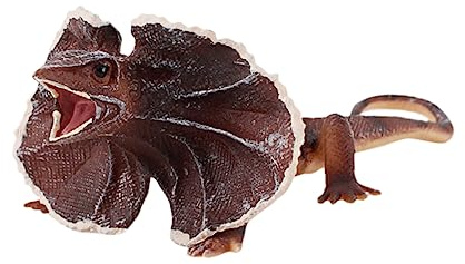 Ciieeo Kleiner Eidechsenfigur Kragenechse Modell aus Umweltfreundlichem Material Lebensecht für Zimmerdekoration Geschenk
