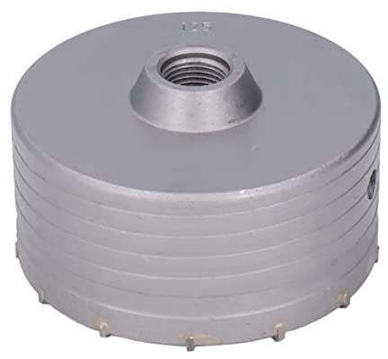 Marteau électrique scie cloche murale 125 mm haute dureté ouvre-trou en carbure vitesse de perçage rapide outil de coupe de pierre de travail de brique en béton durable argent