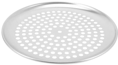 Uonlytech Bandeja para Pizza de Acero Inoxidable con Agujeros, Molde Redondo de 9 Pulgadas para Horno, Sartén Antiadherente para Pizza Casera y Suministros para Hornear