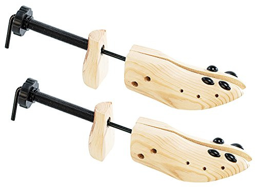 infactory Schuhspreizer: 2er-Set Schraub-Schuhdehner aus Echtholz für Damenschuhe (Schuhdehner Breite, Schuhspreizer Breite, Damen)