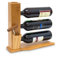 Relaxdays Wine Stand For 3 Bottles: 32 x 12 x 34 cm Wine Shelf Free-Standing Bamboo Bottle Rack With Cork And Bottle Opener Holder Wine Stand, natural