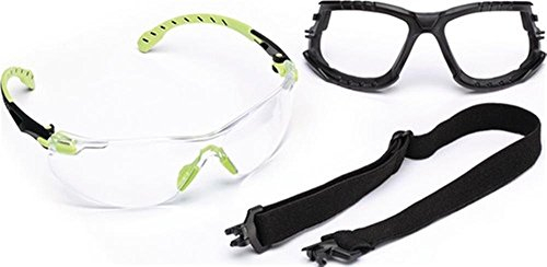 Schutzbrille Solus 1000 Set Bügel grün schwarz PC klar, EN166