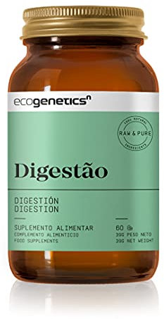 ECOGENETICS - Digestion 60 capsules | Enzymes Digestives Naturelles pour Soulager les Inconforts Digestifs, les Gaz et le Ballonnement Abdominal | Probiotiques et Prébiotiques Intestinaux.
