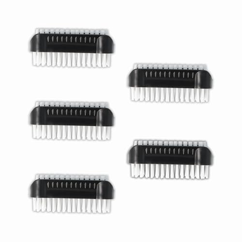 PARSA Beauty Doppelseitige Handbürste Nagelbürste – Nail Brush im Set (5 Stück Schwarz) – Handwaschbürste für Bad, WC, Waschbecken, Werkstatt