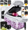Gemüseschneider Mandoline Gemüsehobel - Gemüse Schneider Gurkenhobel Zwiebelschneider Kartoffelschneider Obstschneider - Reibe für Gemüse und Käse - Julienneschneider (Deluxe Alles-in-1 Weiß)