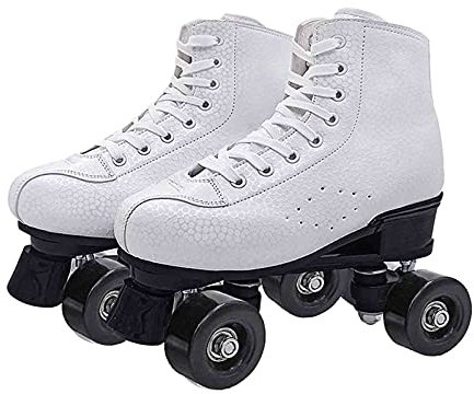MYAOU Quad Roller Skates Zweireihige Unisex-Schuhe mit Flash Wheels Herren- und Damen-Rollstiefel Perfekt für Anfänger