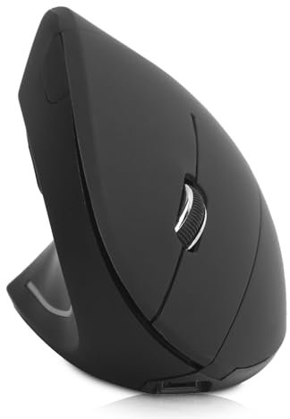 Left-Handed Mouse, Rechargeable 2.4G Wireless Ergonomic Vertical Mice with USB Receiver,800/1200/1600DPI Optical for 8/10(Left-hand charging)