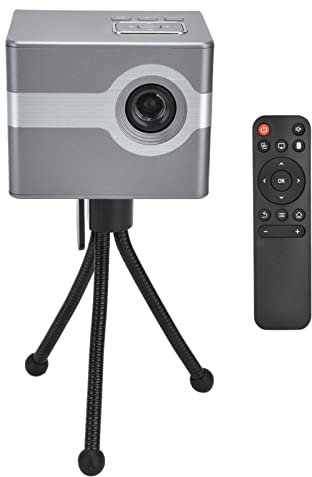 Mini proyector portátil, proyector de películas para exteriores, C50 480P 8W Proyector de video DLP en miniatura Proyector de cine de alta definición portátil con trípode de control remoto(ME)