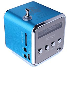 Radio FM Digital, Baceyong Mini Altavoz Portátil Inalámbrico Reproductor de Música MP3 para Pesca Viajar Camping Bicicleta, con Puerto USB/Ranura TF/Interfaz de 3,5 mm