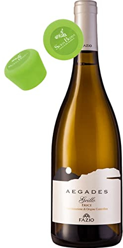 Sicilia Bedda - FAZIO VINI - Vino Bianco Prodotto a Erice - IDEA REGALO (AEGADES GRILLO Erice Doc, 1 Bottiglia con Tegolina)