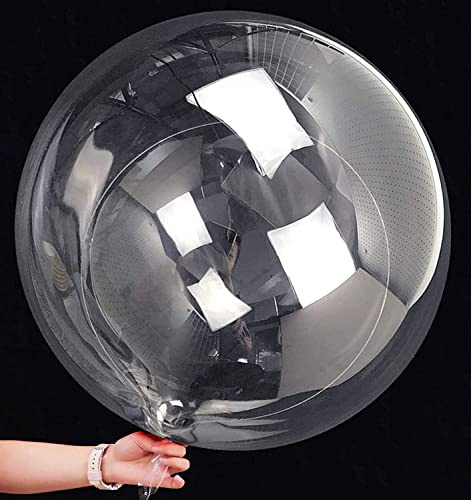 50 Stücke Bobo Luftballons Wiederverwendbare Bobo Ballon, Luftballons Geburtstag Kristall Blase Klar Ballons, Party Luftballons Jumbo Luftballon für Hochzeit Geburtstag Weihnachten (16 Zoll~24 Zoll)