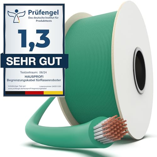 250m Universal Begrenzungskabel für Mähroboter, HAUSPROFI Begrenzungsdraht aus verzinntem Kupfer Begrenzungs Kabel für alle Rasenroboter Rasenmähroboter Ø2,7mm