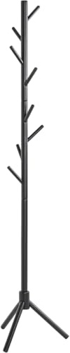 HAKU Garderobenständer schwarz, Massivholz Standgarderobe - Maße: H 174 x Ø 43 cm, Style: Traditional