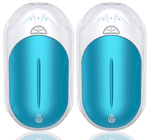 Handwärmer Elektrisch 2er Set, 20 Stunden Akkulaufzeit USB Handwärmer Wiederaufladbar OUTJUT, 6000mAh 3 Heizmodi Schnelles Aufheizen, Outdoor Sport im Winter, Geschenk Weihnachten