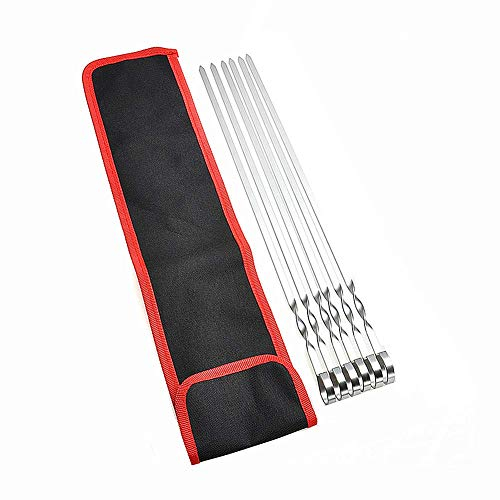 Accueil Brochettes de barbecue Brochettes de kebab en acier inoxydable Brochettes de kebab en métal Brochettes en métal Brochettes de kebab pour barbecue Brochettes de kebab en métal plat large 6 pi