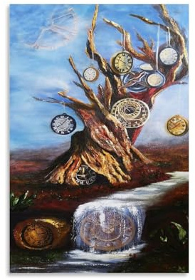 DuBom Salvador Dali Malerwerk (abstrakter Baum), Poster, Kunstdruck, Wandfoto, Farbe, hängendes Bild, Familie, Schlafzimmer, Dekoration, Geschenk, 16x24in / 40 x 60 cm