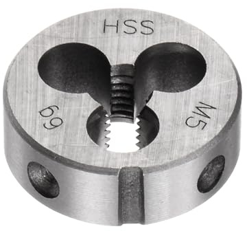 QUARKZMAN Runde Schneideisen, Metrisches M5 x 0,8 Gewinde (Rechtsgewinde), Hochgeschwindigkeitsstahl (HSS) Schneideisen Reparaturwerkzeug