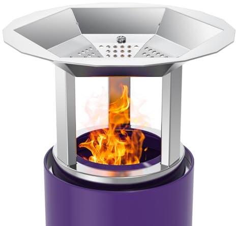 BBQ-PLUS Deflettore di calore per Solo Stove Mesa XL, diffusore di calore in acciaio inox, accessori di ricambio per mini braciere da tavolo Mesa, con 3 gambe staccabili, cattura e reindirizza il