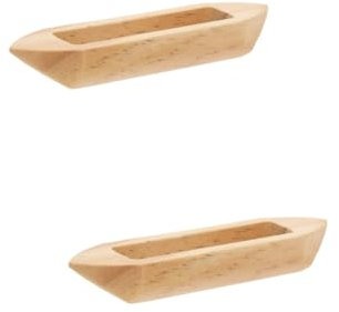 Amosfun 2st Kanu-Modell Badewannenspielzeug Zum Aufziehen Spielzeug Für Badeboote Uhrwerk Tierspielzeug Desktop-Boot-Ornament Modell Eines Nautischen Fischerbootes Bemalbares Kanu Holz