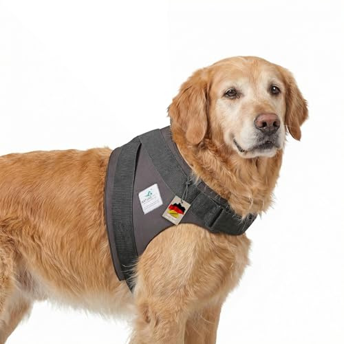 Nature Pet Schulterbandage für Hunde - Kompressionsbandage für die Schulter des Hundes bei Schulterluxation oder zur Post operativen Absicherung (Schwarz, L)